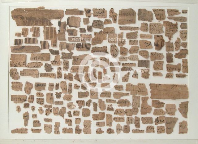 Papyri Fragments, Coptic, 7th century. Creator: Unknown.