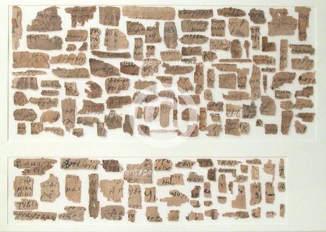 Papyri Fragments, Coptic, 7th century. Creator: Unknown.