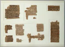 Papyri Fragments, Coptic, 7th century. Creator: Unknown
