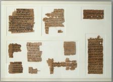 Papyri Fragments, Coptic, 7th century. Creator: Unknown