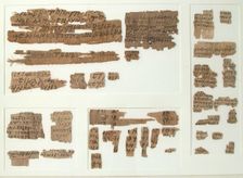 Papyri Fragments, Coptic, 7th century. Creator: Unknown
