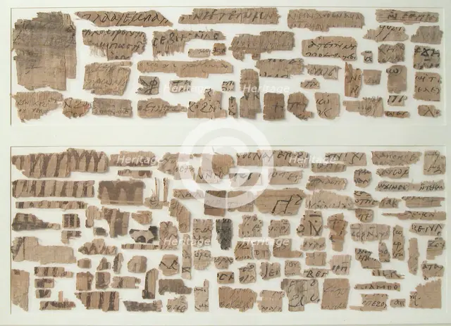 Papyri Fragments, Coptic, 7th century. Creator: Unknown.
