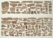 Papyri Fragments, Coptic, 7th century. Creator: Unknown