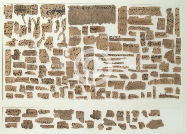 Papyri Fragments, Coptic, 7th century. Creator: Unknown.