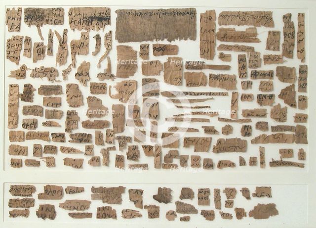 Papyri Fragments, Coptic, 7th century. Creator: Unknown.