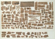 Papyri Fragments, Coptic, 7th century. Creator: Unknown