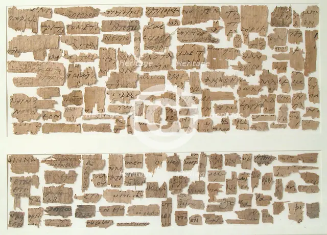 Papyri Fragments, Coptic, 7th century. Creator: Unknown.