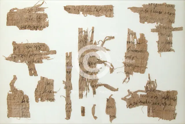 Papyri Fragments, Coptic, ca. 600. Creator: Unknown.