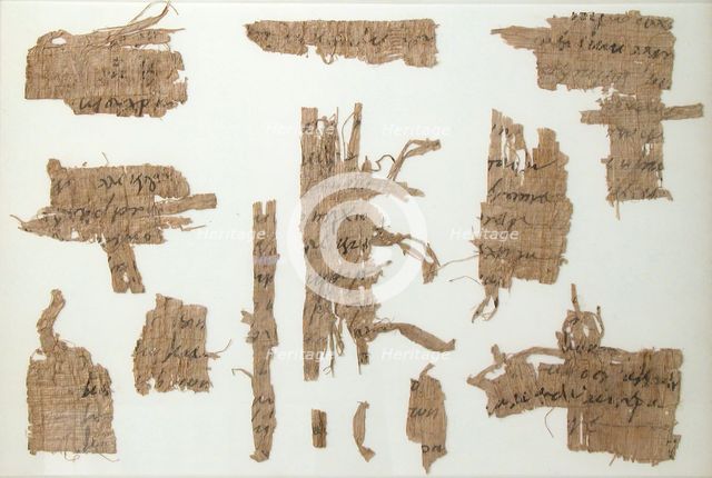 Papyri Fragments, Coptic, ca. 600. Creator: Unknown.