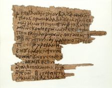Papyri Fragments of a Letter to Andreas, Coptic, 7th century. Creator: Unknown