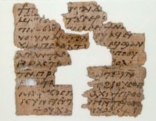 Papyri Fragments of a Letter to Epiphanius and Psan, Coptic, 7th century. Creator: Unknown