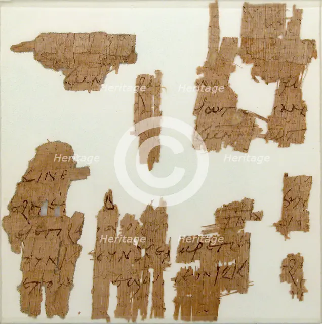 Papyri Fragments of a Letter to Epiphanius, Coptic, 7th century. Creator: Unknown.