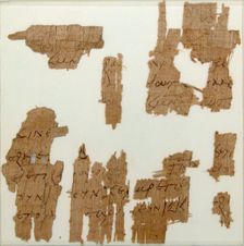 Papyri Fragments of a Letter to Epiphanius, Coptic, 7th century. Creator: Unknown