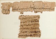 Papyri Fragments of a Letter, Coptic, 7th century. Creator: Unknown