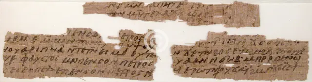 Papyri Fragments of a Letter, Coptic, 7th century. Creator: Unknown.