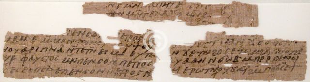 Papyri Fragments of a Letter, Coptic, 7th century. Creator: Unknown.