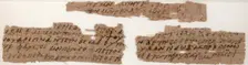 Papyri Fragments of a Letter, Coptic, 7th century. Creator: Unknown