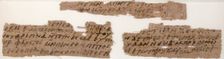 Papyri Fragments of a Letter, Coptic, 7th century. Creator: Unknown
