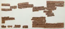 Papyri Fragments of a Letter from Menas to Epiphanius, Coptic, 7th century. Creator: Unknown