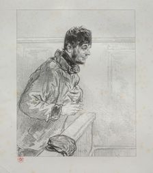 Par-ci, par-lá: I should like to remark to M. Le Président that I have been made to play a part.... Creator: Paul Gavarni (French, 1804-1866)