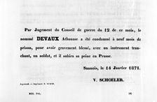 Par Jugement du Conseil, from French Political posters of the Paris Commune, January 1871