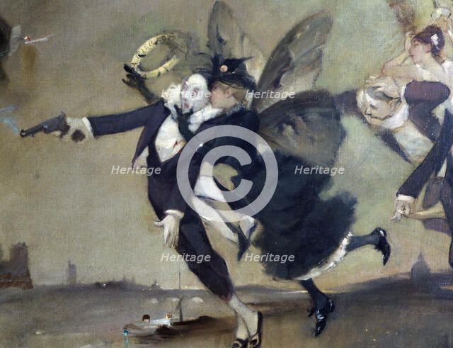 'Parce Domine', detail, c1884.  Artist: Léon Adolphe Willette