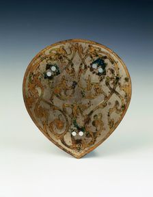 Parcel gilt bronze fitting with fabulous animals design, Western Han dynasty, China, 2nd century BC. Creator: Unknown