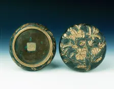 Parcel gilt bronze incense box, Wanli period, Ming dynasty, China, 1573-1620. Creator: Hu Wenming