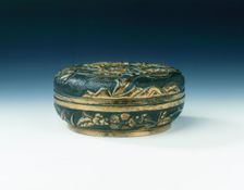 Parcel gilt bronze incense box, Wanli period, Ming dynasty, China, 1573-1620. Creator: Hu Wenming