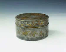 Parcel gilt pewter covered box, early Qing dynasty, China, 1650-1720. Creator: Unknown