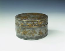 Parcel gilt pewter covered box, early Qing dynasty, China, 1650-1720. Creator: Unknown