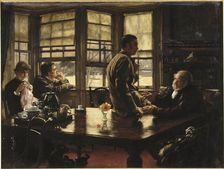 Parable of the prodigal Son: the Departure, 1880. Creator: Tissot, James Jacques Joseph (1836-1902)