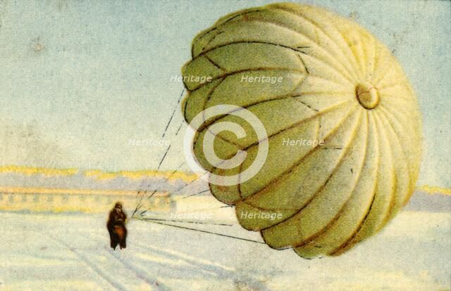 Parachute landing, 1932. Creator: Unknown.