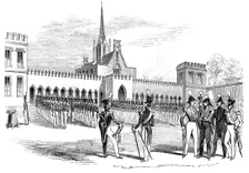 Parade of Cadets in the Stone Court, 1844. Creator: Unknown