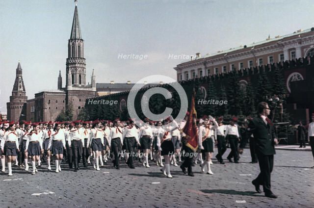 Parade of the Young Pioneers, Red Square, Moscow, 1972. Artist: Unknown