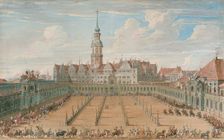 Parade of the Ladies Ring Races on Juny 6, 1709 in Dresden, 1710. Artist: Fritzsche, C. H. (active 18th century)