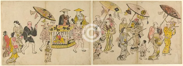 Parade of the Puppets, c. 1700. Creator: Okumura Masanobu.