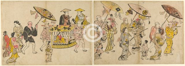 Parade of the Puppets, c. 1700. Creator: Okumura Masanobu.