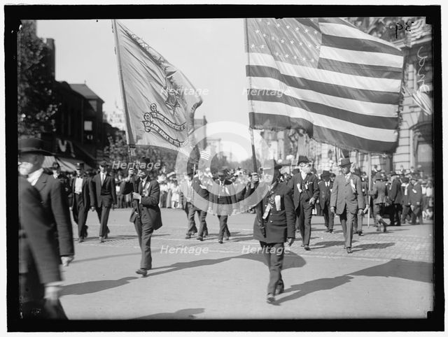 Parade On Pennsylvania Ave - Indiana Unit, between 1910 and 1921. Creator: Harris & Ewing.
