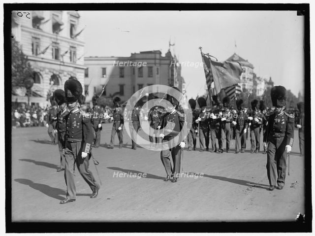 Parade On Pennsylvania Ave - Marching Band, between 1910 and 1921. Creator: Harris & Ewing.