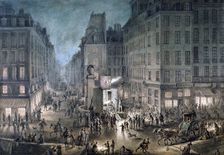 Parade on the Place de L'Ecole 1823. Artist: Jean Pierre Norblin