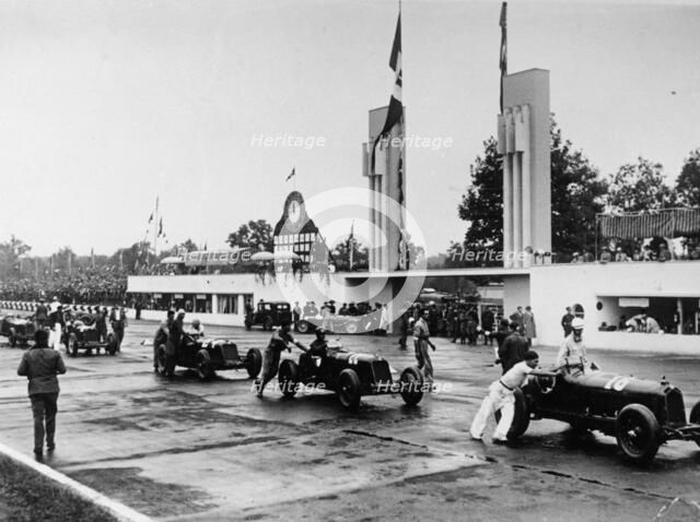 Parade at the Italian Grand Prix, Monza, 1933. Artist: Unknown