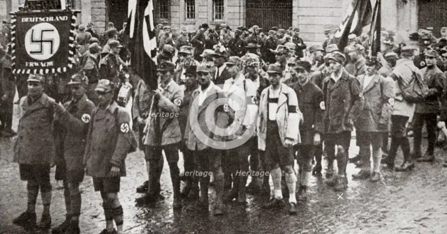 Parade by members of the SA, Weimar, Germany, 1926. Creator: Unknown.