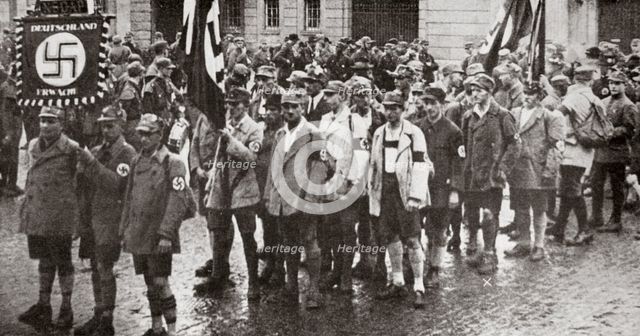 Parade by members of the SA, Weimar, Germany, 1926. Creator: Unknown.