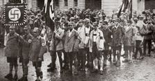 Parade by members of the SA, Weimar, Germany, 1926. Creator: Unknown