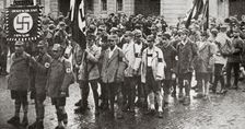 Parade by members of the SA, Weimar, Germany, 1926