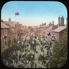 Parade commemorating Queen Victoria's Diamond Jubilee, Ock Street, Abingdon, Oxfordshire, 1897. Artist: Henry Taunt