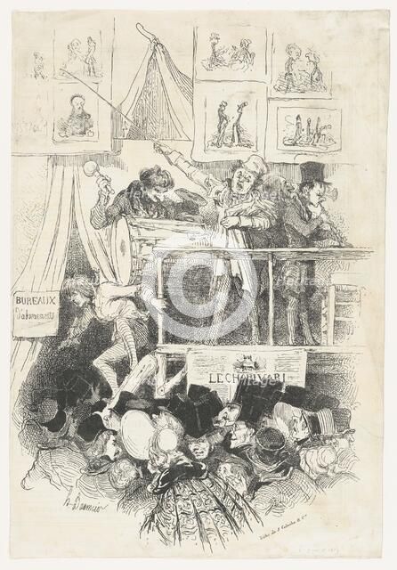 Parade du Charivari, 1839. Creator: Honore Daumier.