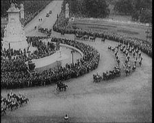 Parade Going past Crowds to Buckingham Palace, London, 1929. Creator: British Pathe Ltd