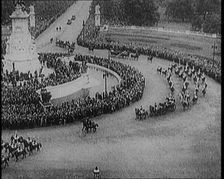 Parade Going past Crowds to Buckingham Palace, London, 1929. Creator: British Pathe Ltd